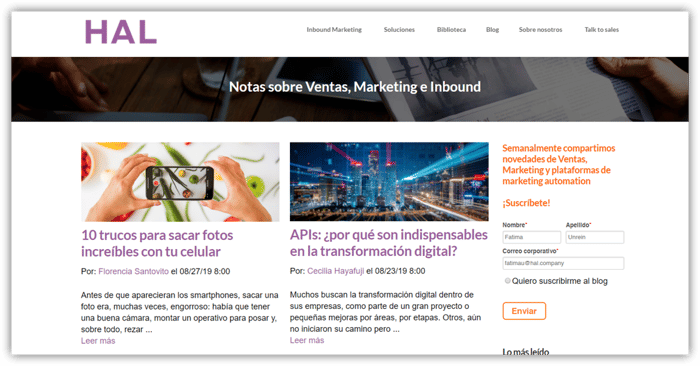 HAL Company - inbound marketing hubspot