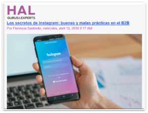 HAL Company Instagram para b2b